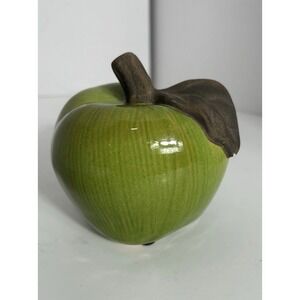 Ceramic Green Apple Home Decor 6" Tabletop Kitchen Shelf Teacher Gifts Country